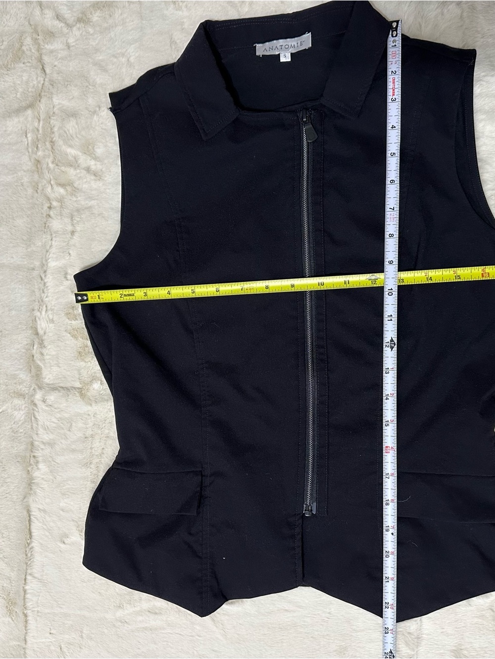 Anatomie Women’s Size S Black Sleeveless Zip Up Front Shirt Vest - Picture 6 of 7